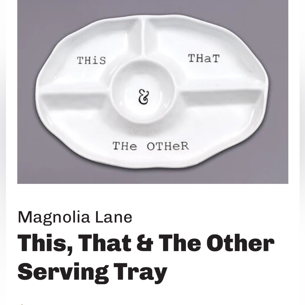 Magnolia Lane This, That & The Other Serving Tray/trinket tray